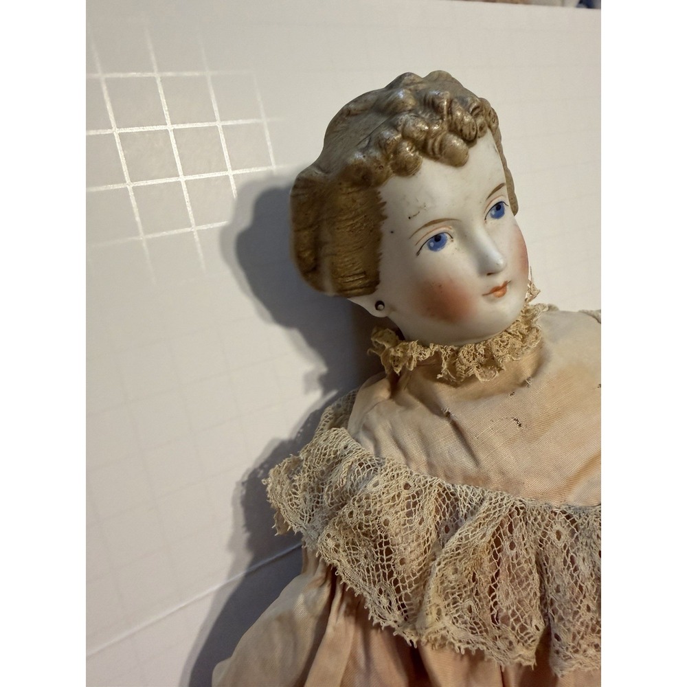 Antique Bisque China Head Doll W/Orig Body 21" - Picture 4 of 15